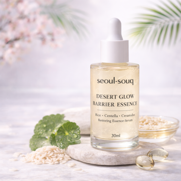 Seoul-souq Desert Glow Barrier Essence bottle. Shop the best Korean skincare online for the UAE and GCC.